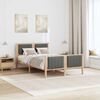 vidaXL Bettgestell Braun und Dunkelgrau 120 x 200 cm Massivholz Kiefer