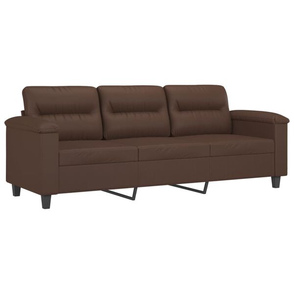 vidaXL 3-Sitzer-Sofa Braun 180 cm Kunstleder