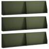 vidaXL St&uuml;tzmauer 6 stk. 80 x 12 x 50 cm Stahl Olivgr&uuml;n