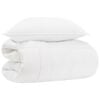 vidaXL Duvet- und Kopfkissen-Set 2 stk. Wei&szlig; Bambusfaser