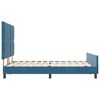 vidaXL Boxspringbett mit Kopfteil Dunkelblau 160 x 200 cm Samt