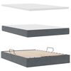 vidaXL Aufbewahrungsbett mit Matratze Dunkelgrau 140 x 200 cm Samt