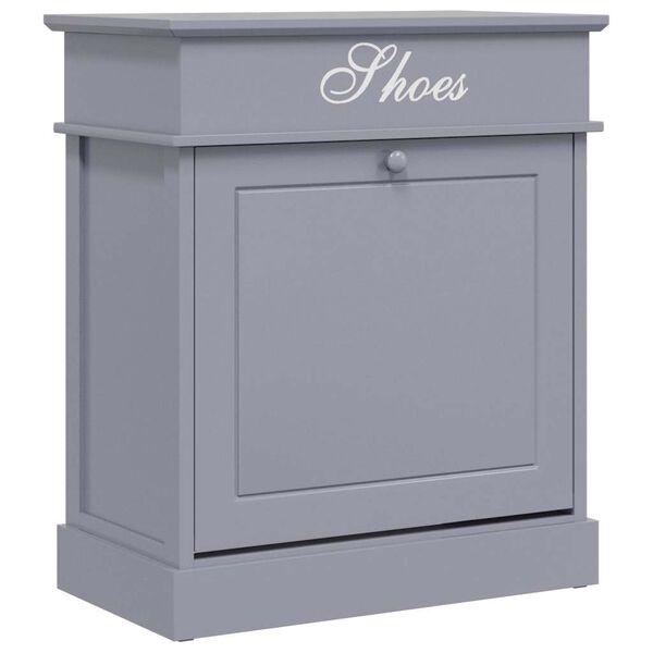 vidaXL Schuhschrank Grau 50 x 28 x 58 cm Paulownia Holz