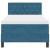 vidaXL Boxspringbett mit Matratze Dunkelblau 100 x 200 cm Samt