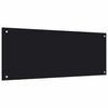 vidaXL K&uuml;chenr&uuml;ckwand Schwarz 100x40 cm Hartglas