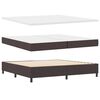 vidaXL Boxspringbett mit Matratze Dunkelbraun 200 x 200 cm Stoff