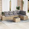 vidaXL Garten-Sofa-Set mit Kissen 6 pcs Beige und Hellgrau