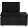 vidaXL 5-tlg. Garten-Lounge-Set Poly Rattan Schwarz