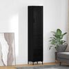 vidaXL Highboard Schwarz Eichen-Optik 34,5 x 34 x 180 cm Holzwerkstoff