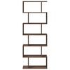 vidaXL Raumteiler-B&uuml;cherregal 6 Etagen Braun Eichen-Optik 70x24x193 cm