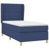 vidaXL Boxspringbett mit Matratze Blau 90x190 cm Stoff