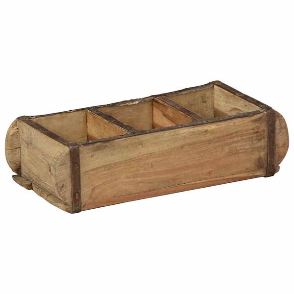 vidaXL Tablett 4 pcs Braun 30 x 14 x 9 cm Massives upgecyceltes Holz