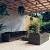 vidaXL 8-tlg. Garten-Lounge-Set mit Kissen Poly Rattan Grau