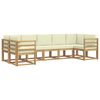 vidaXL Outdoor-Sofagarnitur 7 stk. Wei&szlig; und Creme