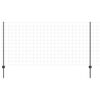 vidaXL Zaun mit Pfosten Grau 1,2 x 10 m Stahl