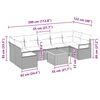 vidaXL Garten-Sofa-Set 8 pcs Schwarz und Wei&szlig;