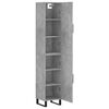 vidaXL Highboard Betongrau 34,5x34x180 cm Holzwerkstoff