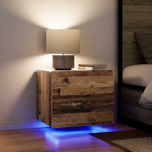 vidaXL Nachttisch mit Schubladen Altholz 50 x 39 x 41 cm Holzwerkstoff