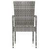 vidaXL 3-tlg. Garten-Essgruppe Poly Rattan Grau