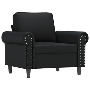 vidaXL Sessel Schwarz 60 cm Kunstleder