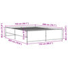 vidaXL Bettgestell Braun Eichen-Optik 150x200 cm Holzwerkstoff Metall