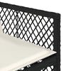 vidaXL 15-tlg. Garten-Essgruppe mit Kissen Schwarz Poly Rattan