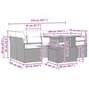 vidaXL Gartensofa-set mit Speicher mit Kissen 7 pcs Grau Poly-Rattan