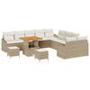 vidaXL Garten-Sofa-Set mit Kissen mit Speicher 13 pcs Beige und Creme