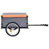 vidaXL Fahrradanh&auml;nger Grau und Orange 65 kg