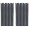 vidaXL Verdunkelungsvorh&auml;nge 2 pcs Hellgrau 140 x 140 cm Samt