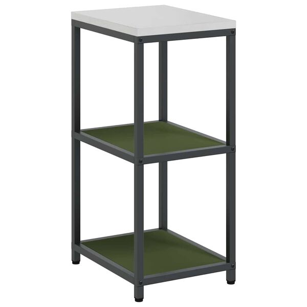 vidaXL K&uuml;chenaufbewahrung mit Regal Olive Gr&uuml;n 60 x 50 x 92 cm Stahl