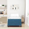 vidaXL Bettrahmen mit Matratze Dunkelblau 90 x 190 cm Stoff