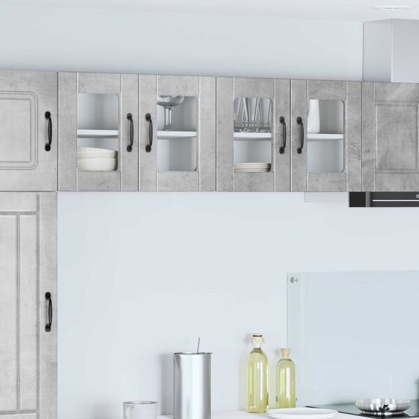 vidaXL K&uuml;chenschrank mit T&uuml;r Beton Grau 60 x 31 x 40 cm Holzwerkstoff