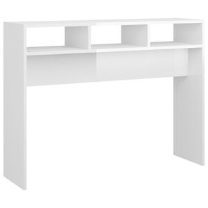 vidaXL Konsolentisch Hochglanz-Wei&szlig; 105x30x80 cm Holzwerkstoff