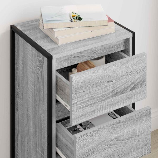 vidaXL Sideboard Graues Sonoma 42 x 36 x 75,5 cm Holzwerkstoff