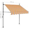 vidaXL Einziehbare Markise Handbetrieben mit LED 150 cm Gelb und Blau