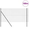 vidaXL Zaunpfosten Grau 100 x 1 m (12 x 12 mm Maschen) Stahl und PVC