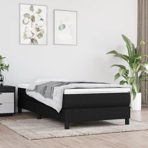 vidaXL Taschenfederkernmatratze Mittel Schwarz 90x190x20 cm Stoff