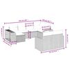 vidaXL 10-tlg. Garten-Sofagarnitur mit Kissen Braun Poly Rattan