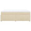 vidaXL Boxspringbett mit Matratze Creme 140x190 cm Stoff