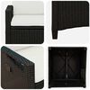 vidaXL Gartenstuhl 2 pcs Schwarz und Creme 56 x 60 x 112 cm