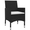 vidaXL 9-tlg. Garten-Essgruppe mit Kissen Poly Rattan und Glas
