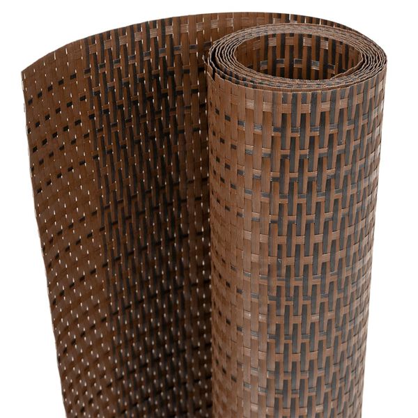vidaXL Balkon-Sichtschutz Braun und Schwarz 600x80 cm Poly Rattan