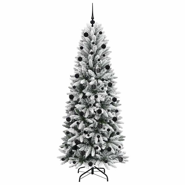 vidaXL K&uuml;nstlicher Weihnachtsbaum mit 300 LEDs mit St&auml;nder Wei&szlig; 210 cm