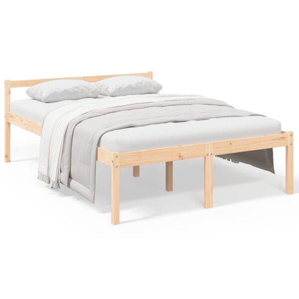 vidaXL Seniorenbett 140x200 cm Massivholz Kiefer