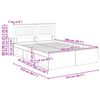 vidaXL Bettrahmen Altholz 140 x 200 cm Massives Kiefernholz