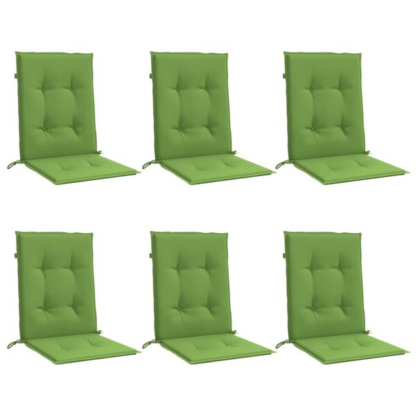 vidaXL Niedriglehner-Auflagen 6 Stk. Melange Gr&uuml;n 100x50x4 cm Stoff
