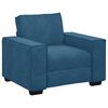vidaXL 3-tlg. Sofagarnitur mit Kissen Blau Samt