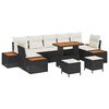 vidaXL Gartensofa-set 10 stk. 9-Sitzanzahl Schwarz Poly Rattan