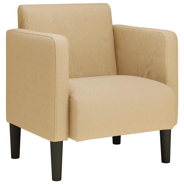 vidaXL Sessel mit Armlehnen Graugr&uuml;n 54 cm Cordstoff